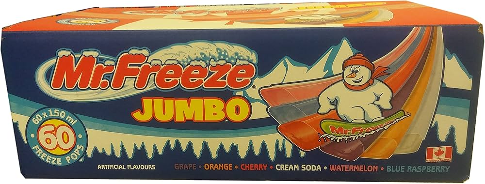 Amazon.com: Mr. Freeze Jumbo Ice Pops, 150ml/5oz., 60 Pack